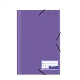 Tottus Folder con liga plástica color entero morado oferta