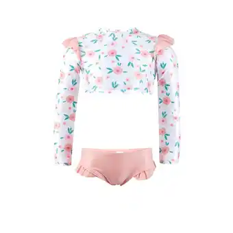Tottus Ropa de baño crop niña 2 durazno oferta