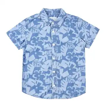 Tottus Camisa denim niño 8 azul oferta