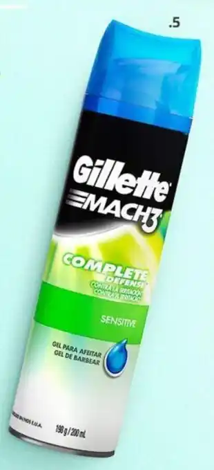 Makro Gillette Gel de Afeitar Mach3 Sensitive 2 Unids x 198ml c/u oferta