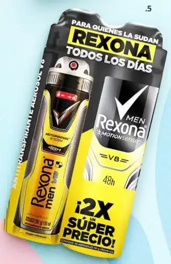 Makro Rexona Desodorante en Aerosol Men V8/ Motion Invisible 2 Unids x 150ml c/u oferta