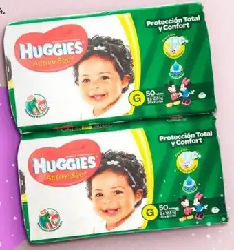 Makro Huggies Pañal Active Sec Single Pack M/G/XG/XXG 56/50//44/40 Unids oferta