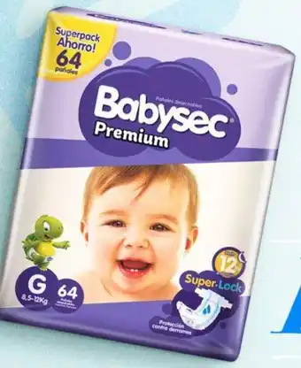 Makro Pañal Babysec Premium M/G/XG/XXG 64/58/48/44 Unids oferta