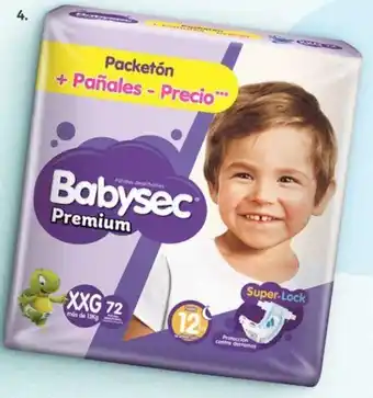 Makro Pañal Babysec Premium Packetón XG/XXG x 68/72 Unid oferta