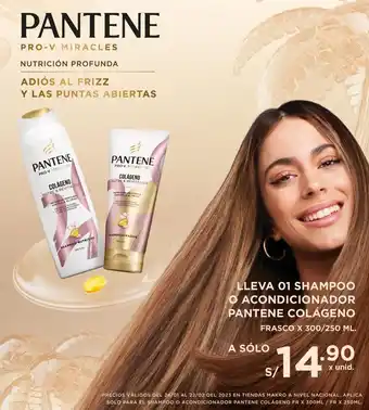 Makro Pantene Colágeno Lleva 01 Shampoo o Acondicionador 300/250ml oferta