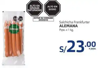 Makro Alemana Salchicha Frankfurter 1kg oferta