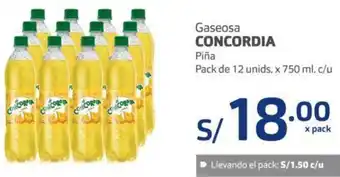 Makro Concordia Gaseosa Piña 12 Unids x 750ml c/u oferta