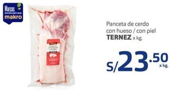 Ternez Panceta de Cerdo con Hueso/ con Piel