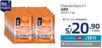 Makro Aro Filete de Tilapia 5-7 1kg oferta