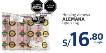Makro Alemana Hot Dog 1kg oferta