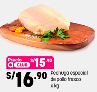 Plaza Vea Pechuga Especial de Pollo Fresco oferta
