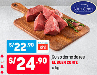 Plaza Vea El Buen Corte Guiso Tierno de Res oferta