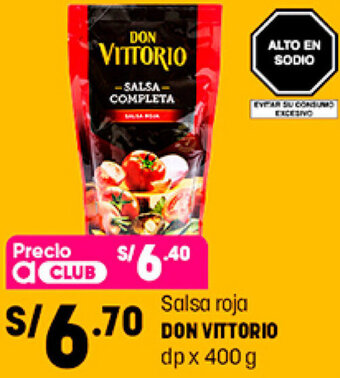 Plaza Vea Don Vittorio Salsa Roja 400g oferta