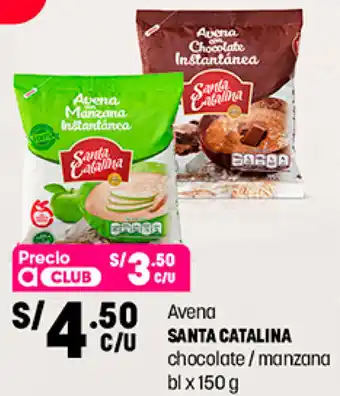 Plaza Vea Santa Catalina Avena Chocolate/Manzana 150g oferta