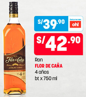 Plaza Vea Flor de Caña 4 Años 750ml oferta