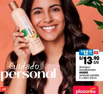 Plaza Vea Amarás Shampoo/Acondicionador 400/475ml oferta