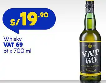 Plaza Vea Whisky Vat 69 700ml oferta