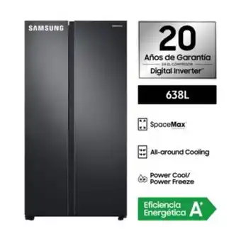 Maestro Refrigeradora samsung side by side space max 638l rs64t5b00b1 black oferta