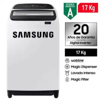 Maestro Lavadora samsung 17 kg wa17t6260bw blanco oferta