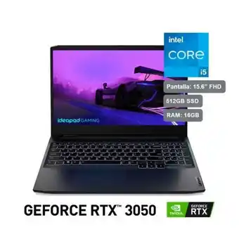 Hiraoka Laptop lenovo ideapad gaming 3i 15.6" intel core i5-11320h 512gb ssd 16gb ram rtx 3050 oferta