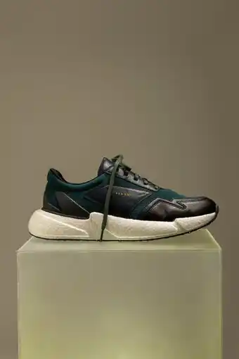 Vélez Zapatillas bosco de cuero y lona para hombre en contraste oferta