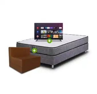 Maestro Combo cama raymi 2 plz + smart tv 32" hd + sofá cama oferta