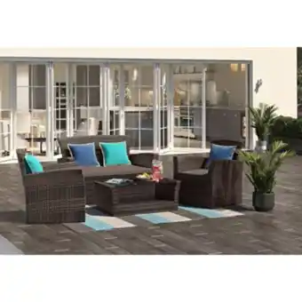 Maestro Juego de living de terraza palermo 4 personas café oferta
