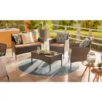 Maestro Juego de living de terraza milano 4 personas café oferta