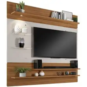Panel tv aruba 60 roble blanco + rack