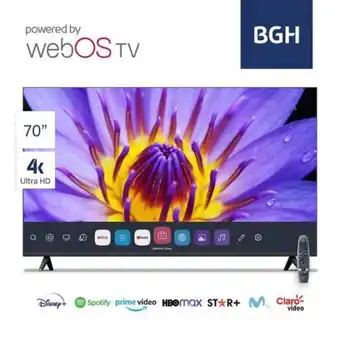 Maestro Smart tv 70'' bgh webos 4k uhd b7021uk6xwic oferta