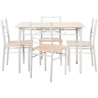 Maestro Juego de comedor brasilia 4 sillas beige oferta