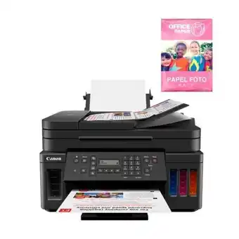 Hiraoka Impresora multifuncional canon g7010 + papel foto mate 180g x 20 hojas a4 oferta