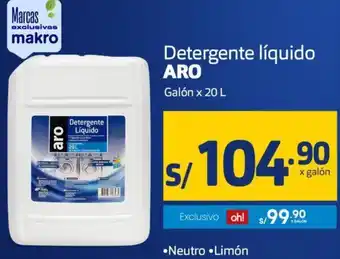 Makro Detergente Líquido Aro 20L oferta