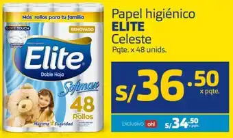 Makro Papel Higiénico Elite Celeste 48 Unids oferta