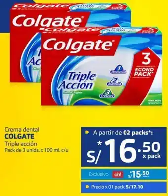 Makro Colgate Crema Dental 3 Unids x 100ml oferta