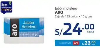 Makro Aro Jabón Hotelero 125Unids x 10g oferta