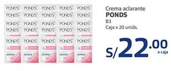 Makro Ponds Crema Aclarante B3 Caja x 20 Unids oferta