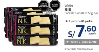 Makro Nik Wafer 6 Unids x 72g oferta
