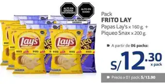 Makro Frito Lay Pack Papas Lay's x 160g + Piqueo Snax 200g oferta