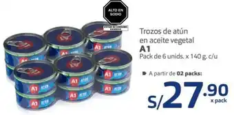 Makro A1 Trozos de Atún en Aceite Vegetal 6 Unids x 140g oferta