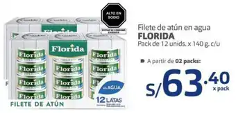 Makro Florida Filete de Atún en Agua 12 Unids x 140g oferta