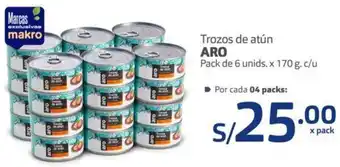 Makro Aro Trozos de Atún 6 Unids x 170g oferta