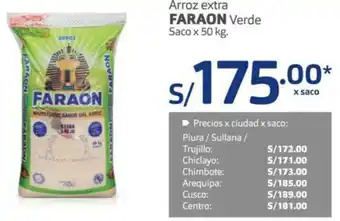 Makro Faraon Verde Arroz Extra 50kg oferta