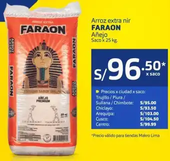 Makro Faraon Arros Extra Nir Añejo 25kg oferta