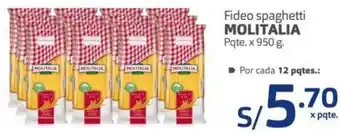 Makro Molitalia Fideo Spaghetti 950g oferta