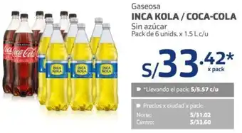 Makro Inka Kola/Coca-Cola Gaseosa 1,5L oferta