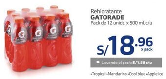 Makro Gatorade Rehidratante 12 Unids x 500ml oferta