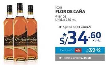 Makro Flor de Caña Ron 4 Años 750ml oferta