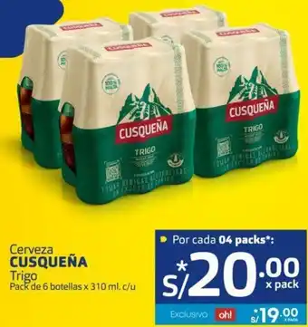 Makro Cusqueña Cerveza Trigo 310ml oferta