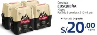 Makro Cusqueña Cerveza Negra 310ml oferta
